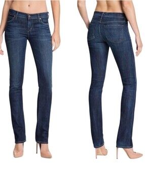 Citizens of Humanity Ava Low Rise Straight Leg Jeans Dark Wash 28